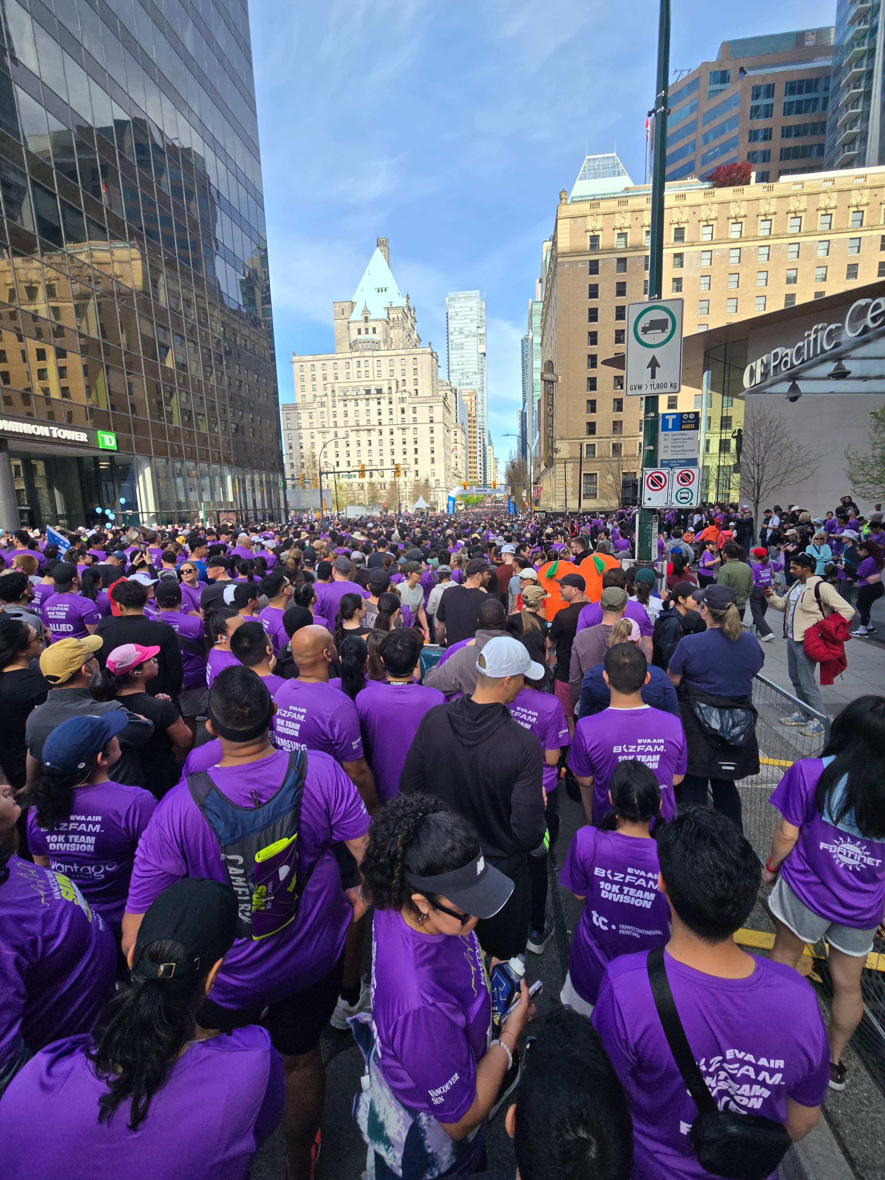 Runners gathered in downtown Vancouver for the 2026 Vancouver Sun Run